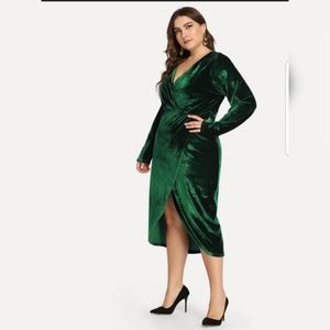 Shein Velvet Midi Dress